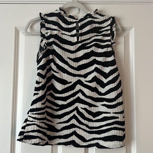 LOFT Tiger Print Textured Ruffle Top - Picture 5 of 6